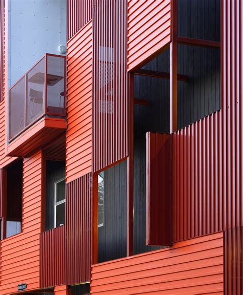 red siding house corrugated metal|exterior metal panels for walls.